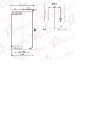 AIR BELLOW DIFF ACTROS 9603201257