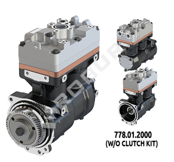 AIR COMPRESSOR 86MM SCANIA PGRT/DC9/DC13 WITH CLUTCH DOUBLE 778.01.1000