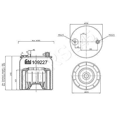AIR BELLOW DIFF ACTROS 9603201357