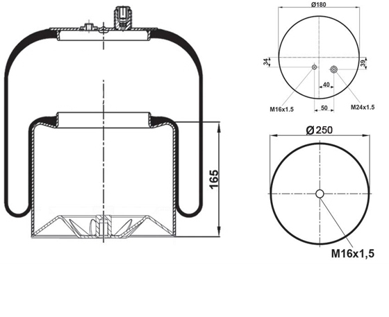 AIR BELLOW DIFF ACTROS/AXOR 9423202321