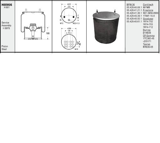 AIR BELLOW BPW 05.429.40.08.1